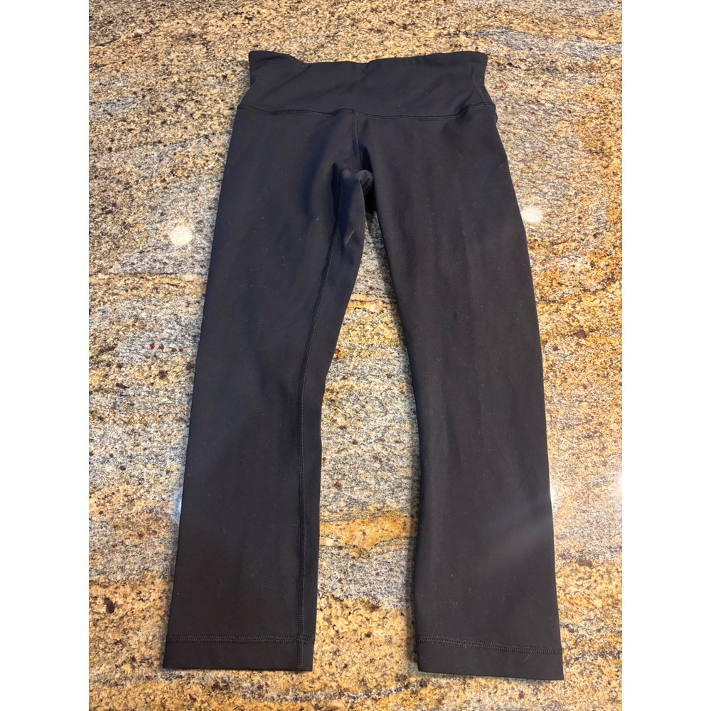 Lululemon Wunder Under Crop III‎ (Second Release) Black Size 4 - W6HC3S - Picture 2 of 8